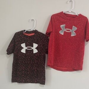 Under Armour Kids' Red and Black Speckled Tees